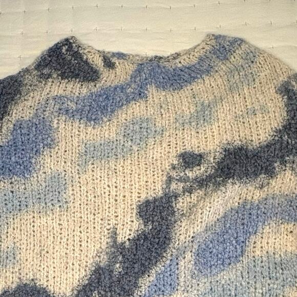 Duda Chunky Ombre Sweater Women's One Size Blue Cream Italy - Picture 2 of 10